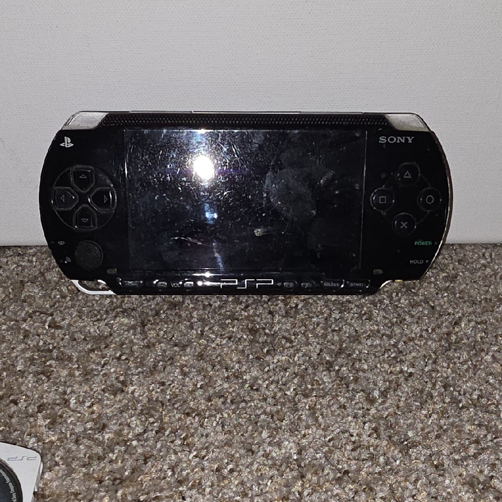 Sony PSP 1001 Classic Black Handheld Console With Games
